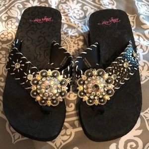 Bling flip flop sandals